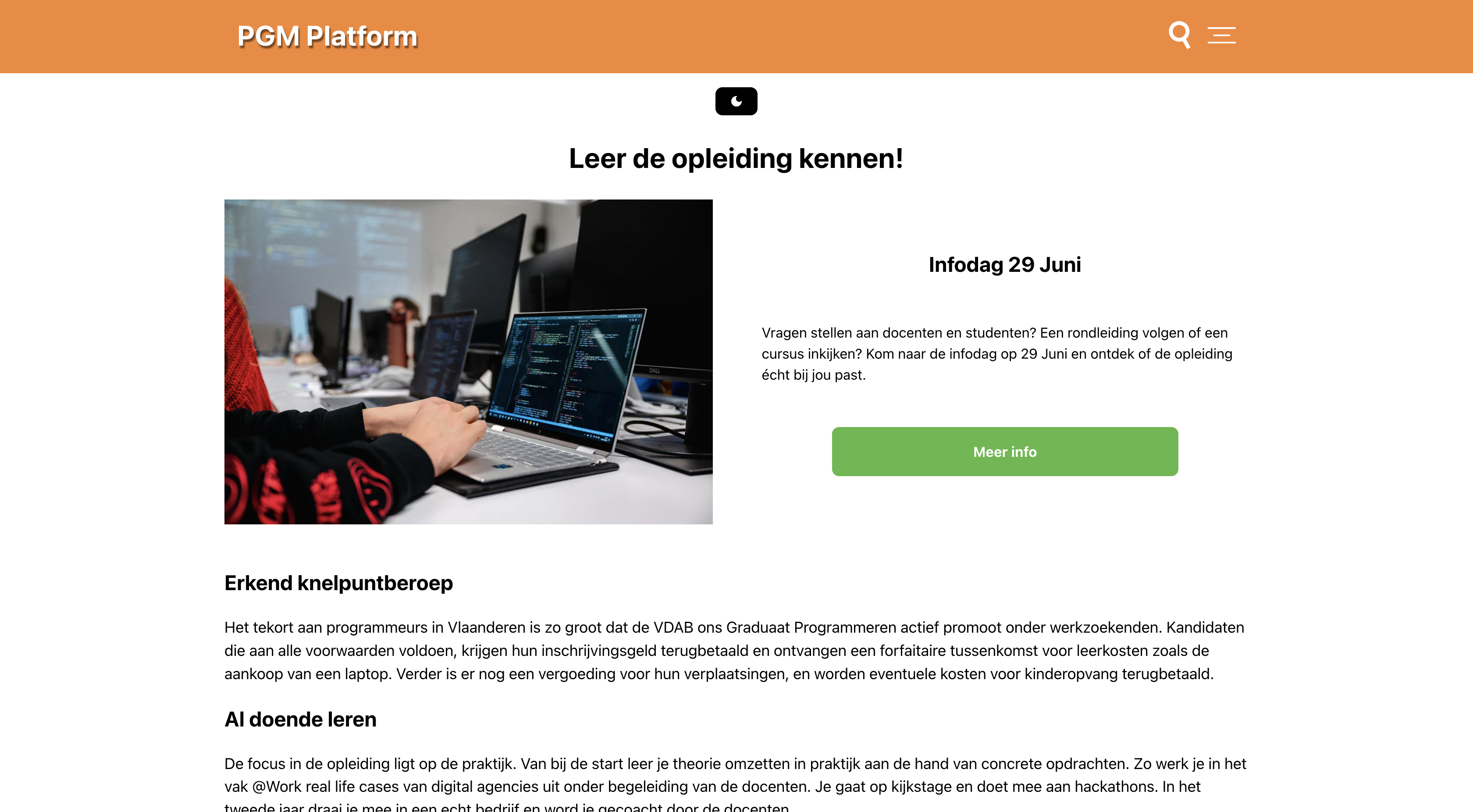 OPLEIDING - pgmplatform